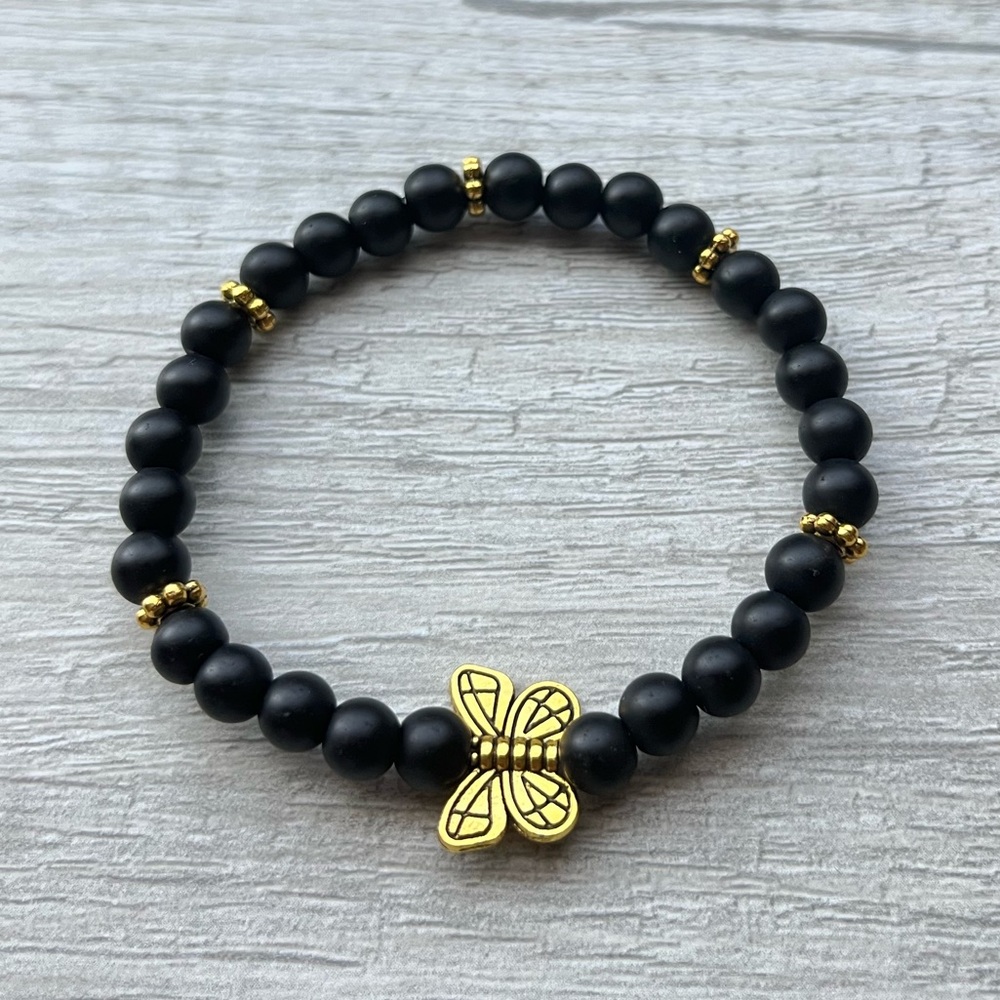 Black & Gold Butterfly Bracelet |